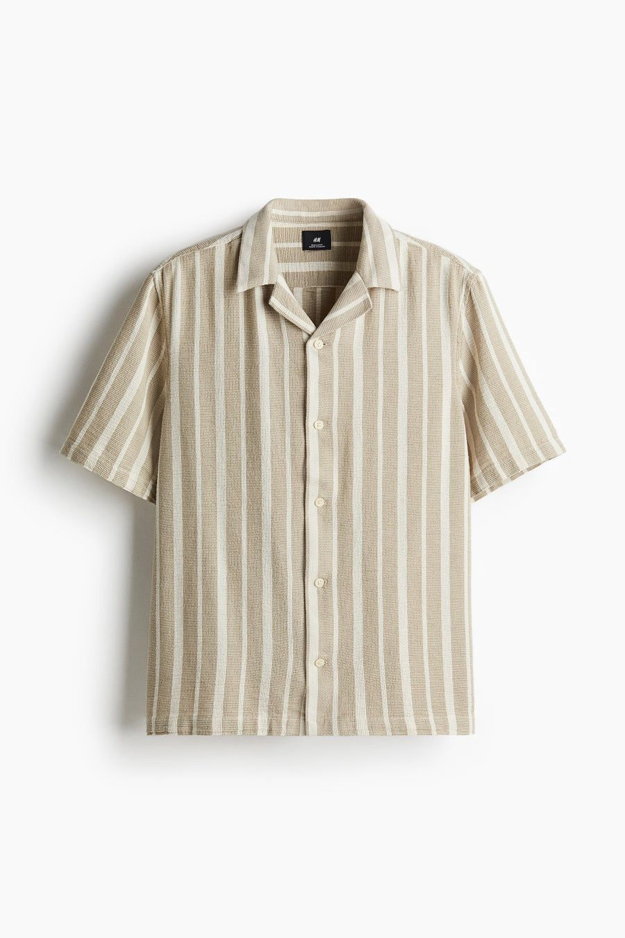 H&M REGULAR FIT TEXTURED RESORT SHIRT