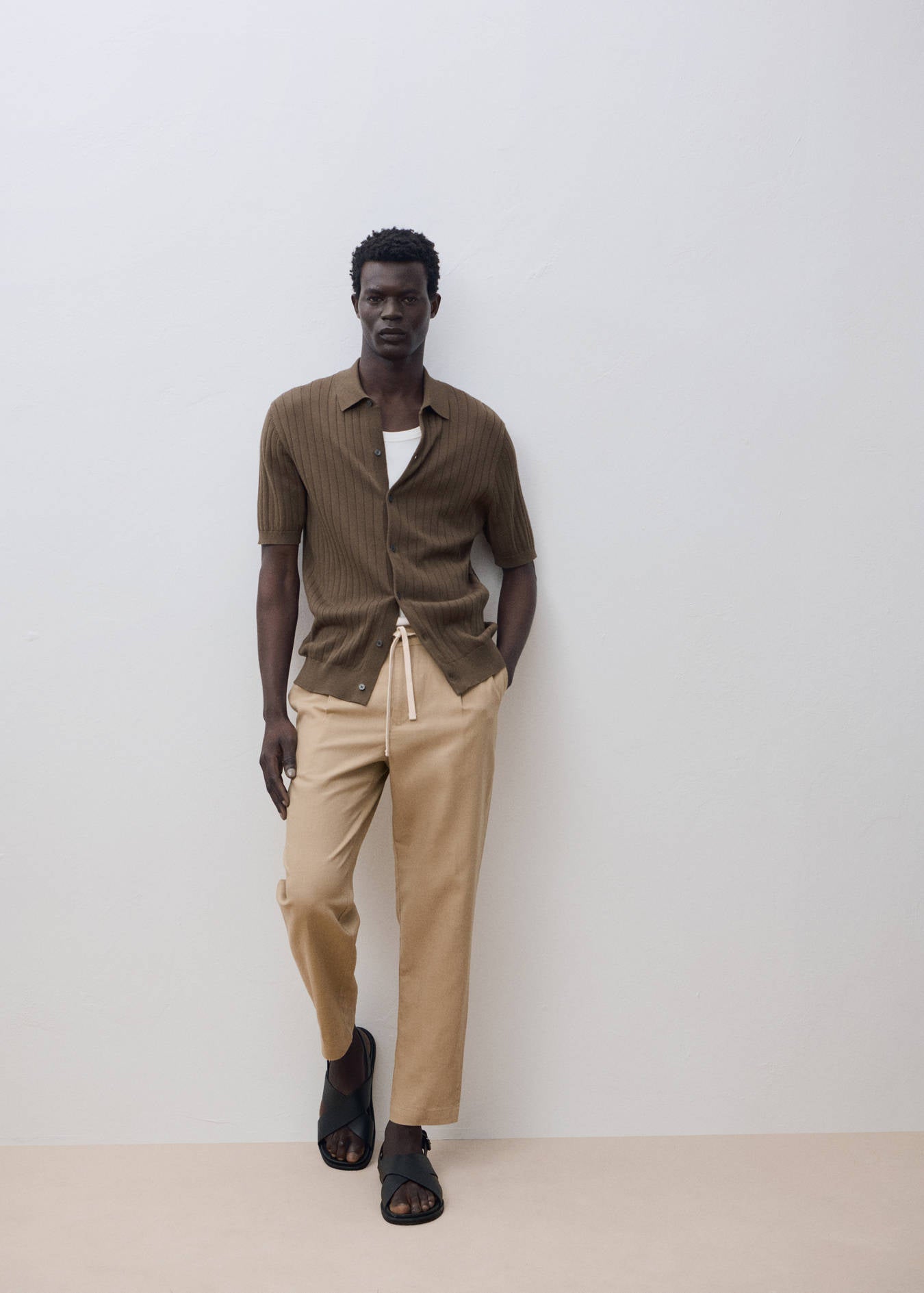 Mango SLIM-FIT PANTS WITH DRAWSTRING