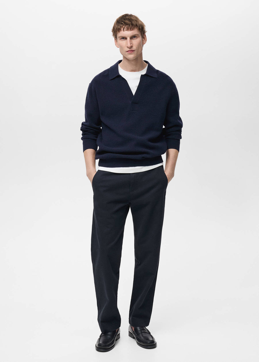 Mango REGULAR FIT COTTON DRAWSTRING TROUSERS