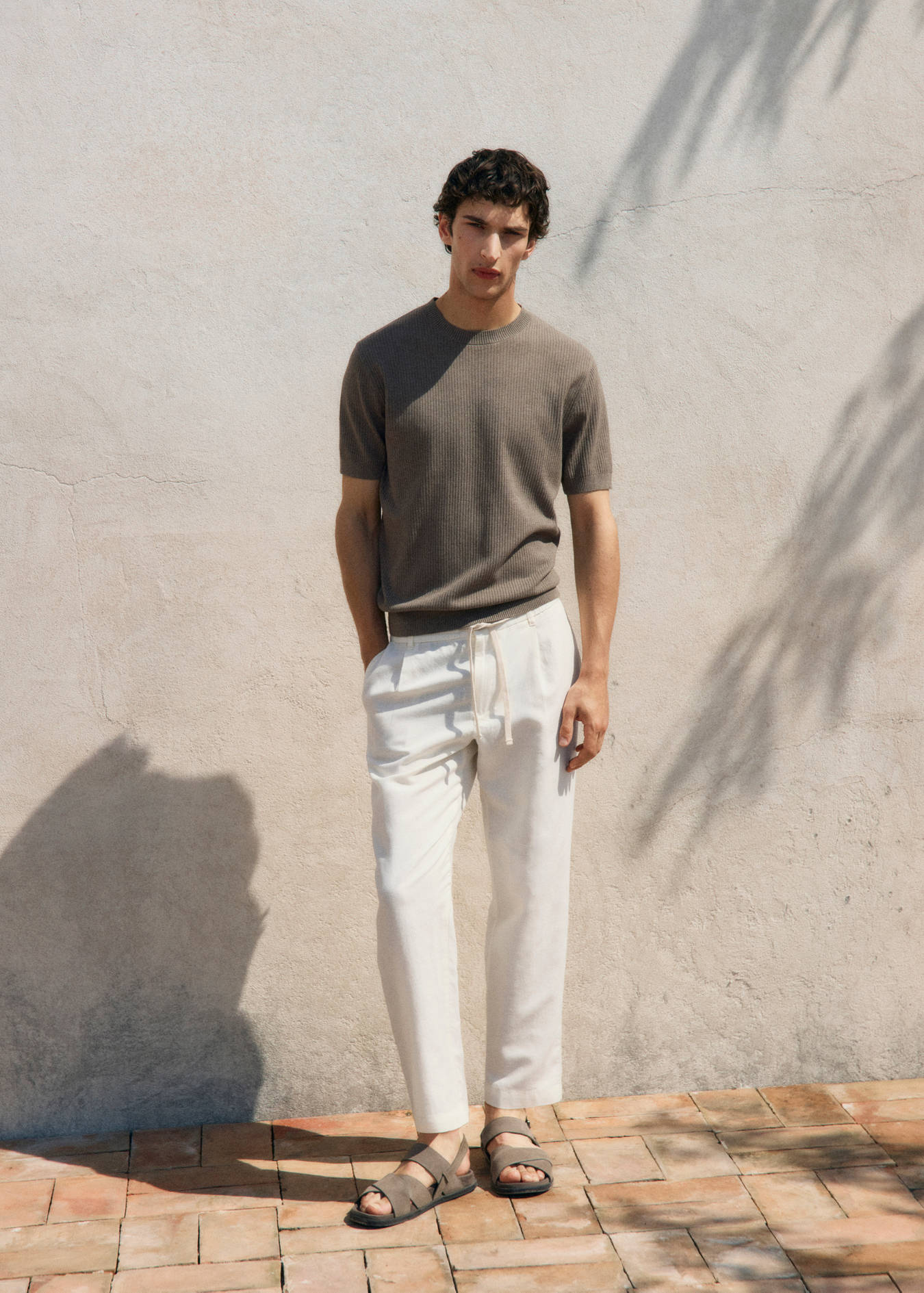 Mango SLIM-FIT PANTS WITH DRAWSTRING