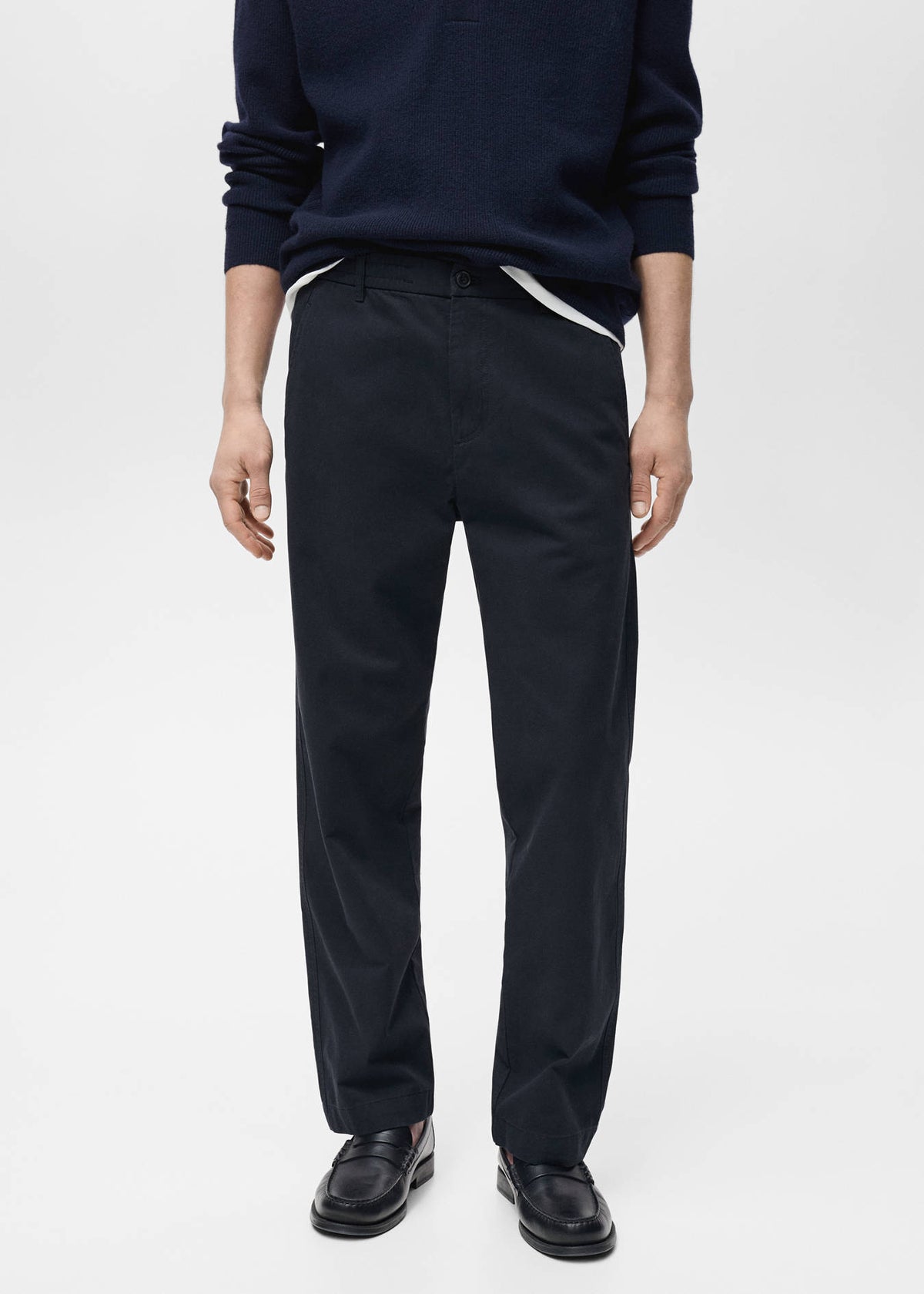 Mango REGULAR FIT COTTON DRAWSTRING TROUSERS
