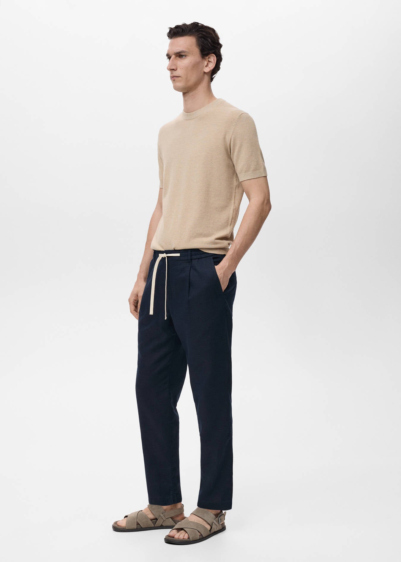 Mango SLIM-FIT PANTS WITH DRAWSTRING