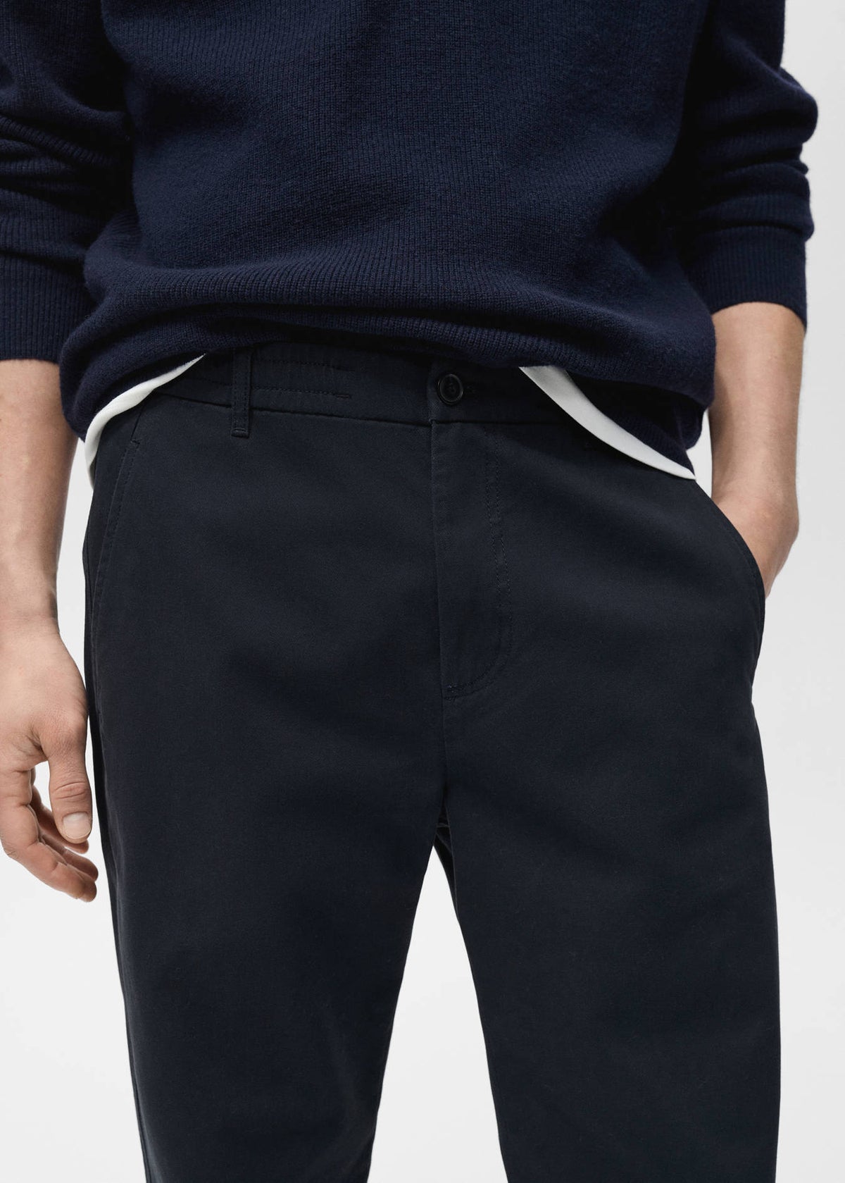 Mango REGULAR FIT COTTON DRAWSTRING TROUSERS