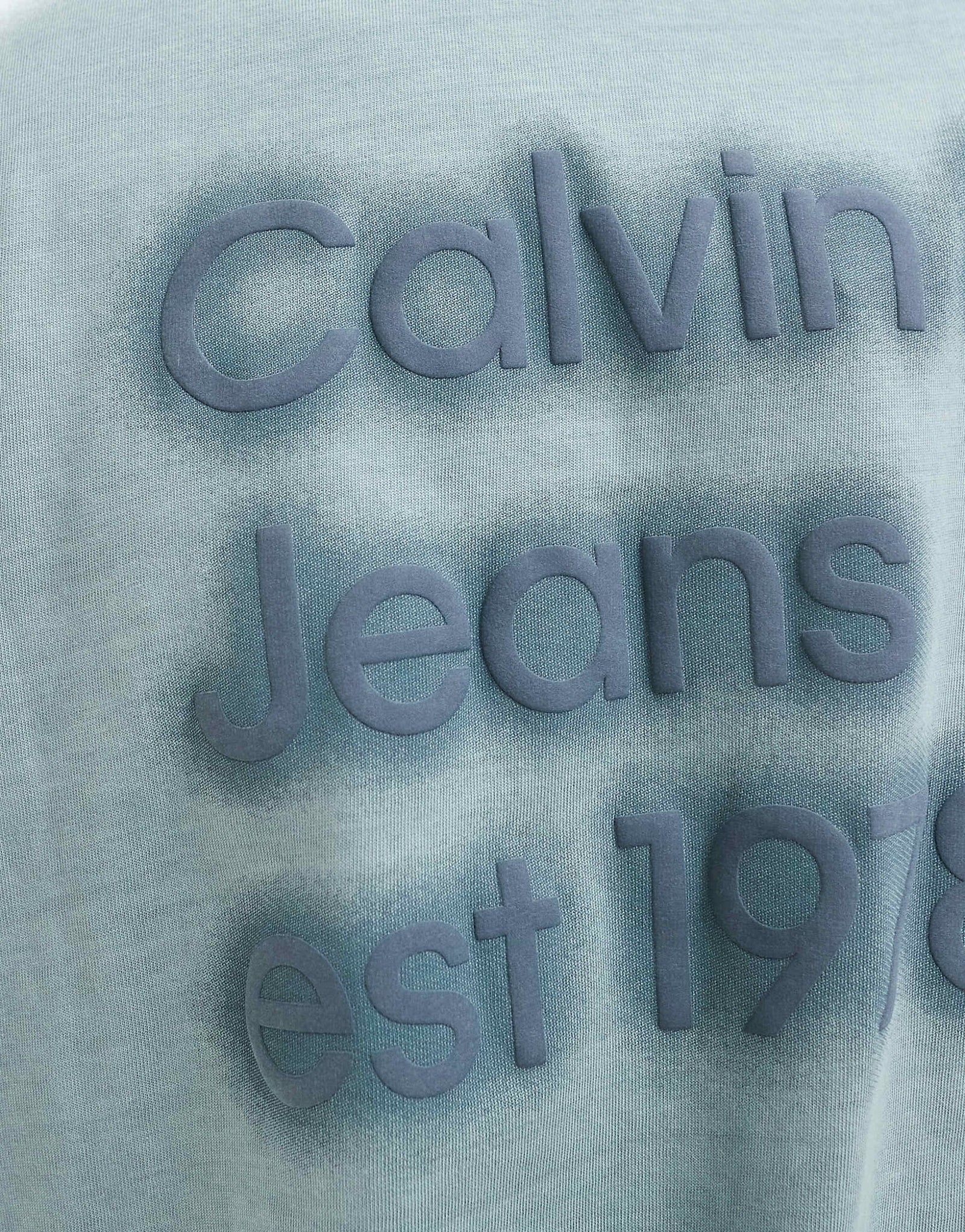 Calvin Klein Jeans - T-shirt color grigio slavato con logo stampato sul retro
