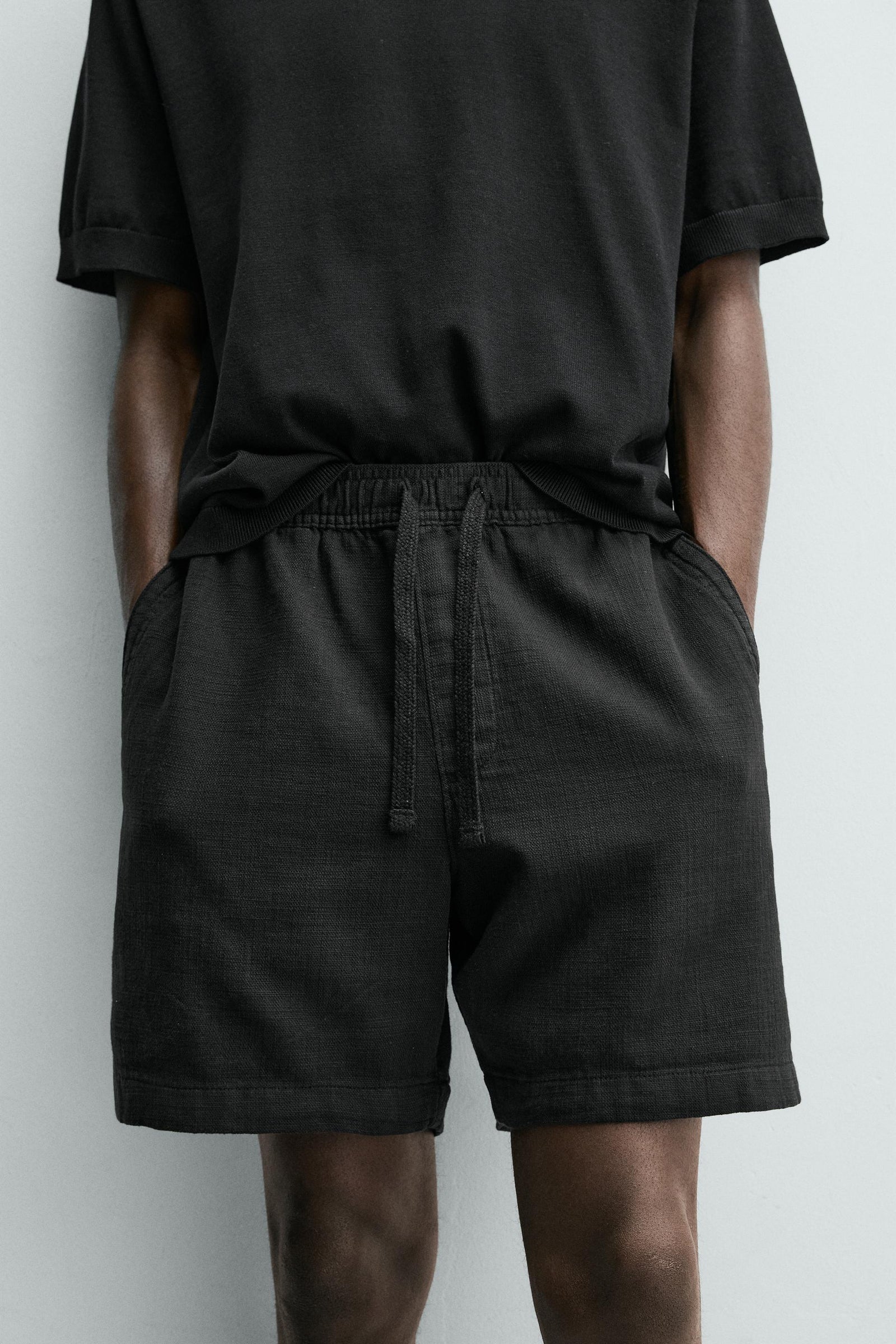 Zara TEXTURED BERMUDA SHORTS