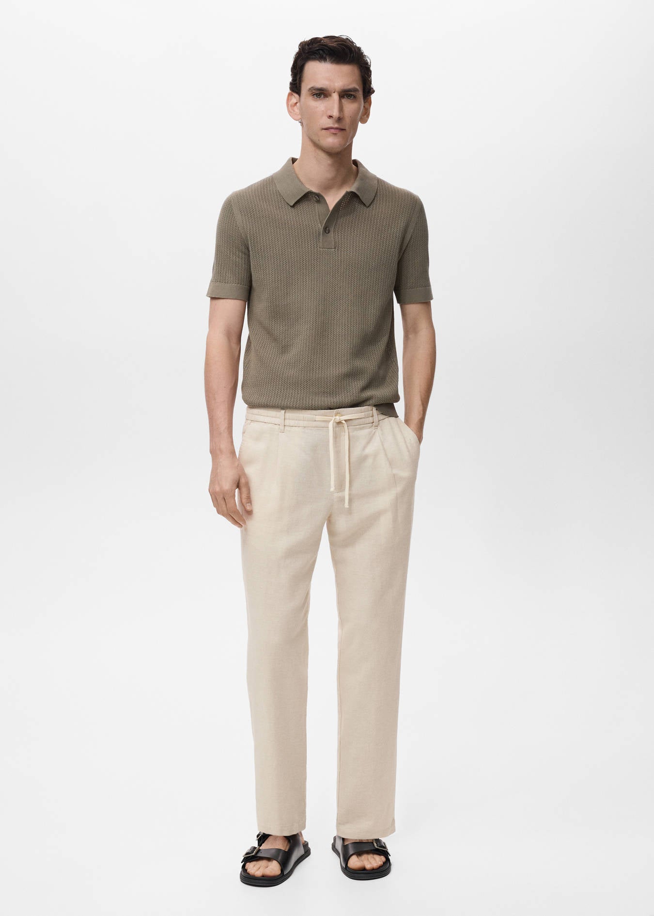 Mango SLIM-FIT PANTS WITH DRAWSTRING