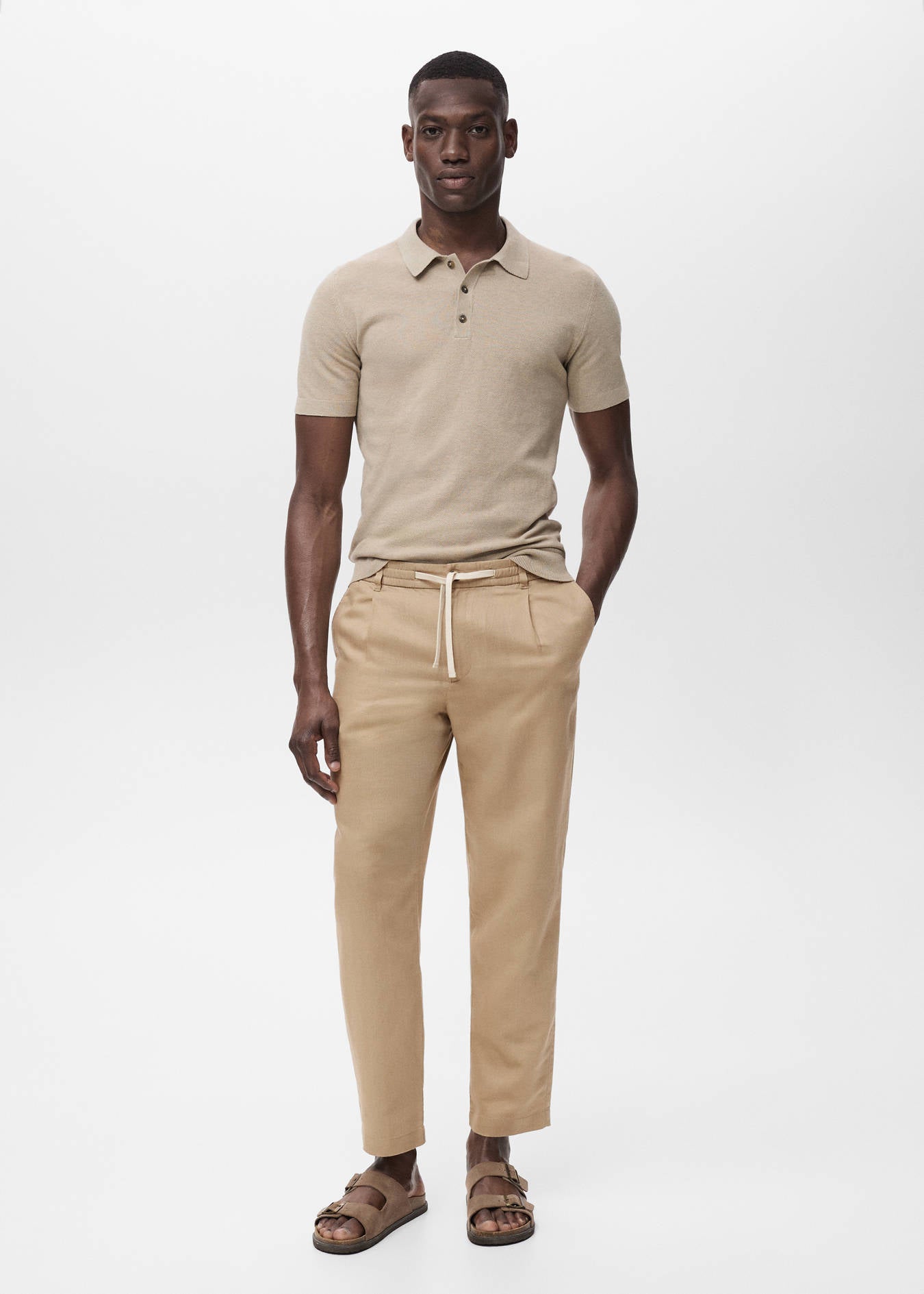 Mango SLIM-FIT PANTS WITH DRAWSTRING