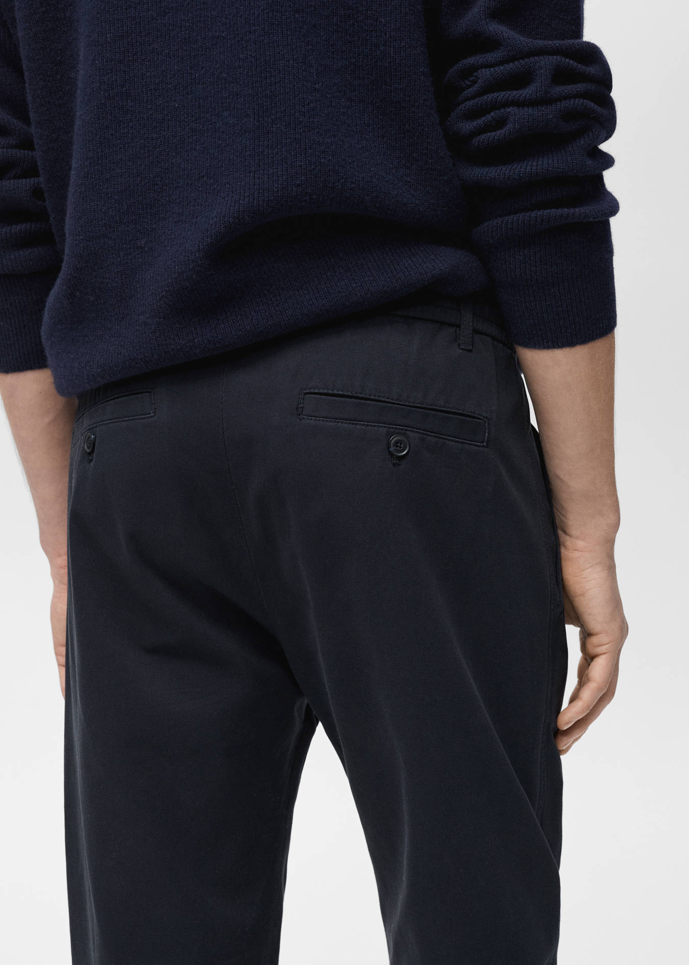 Mango REGULAR FIT COTTON DRAWSTRING TROUSERS
