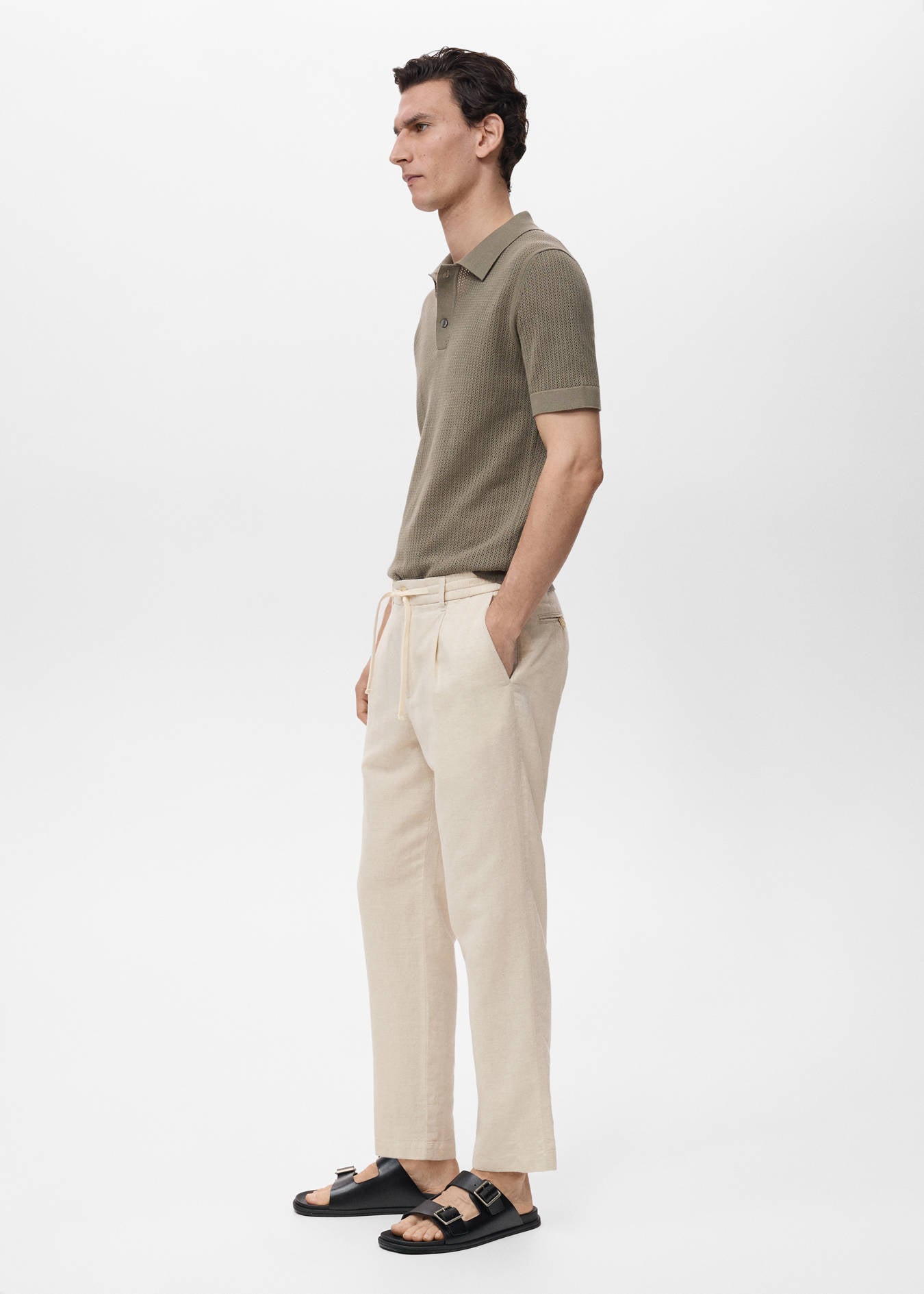Mango SLIM-FIT PANTS WITH DRAWSTRING