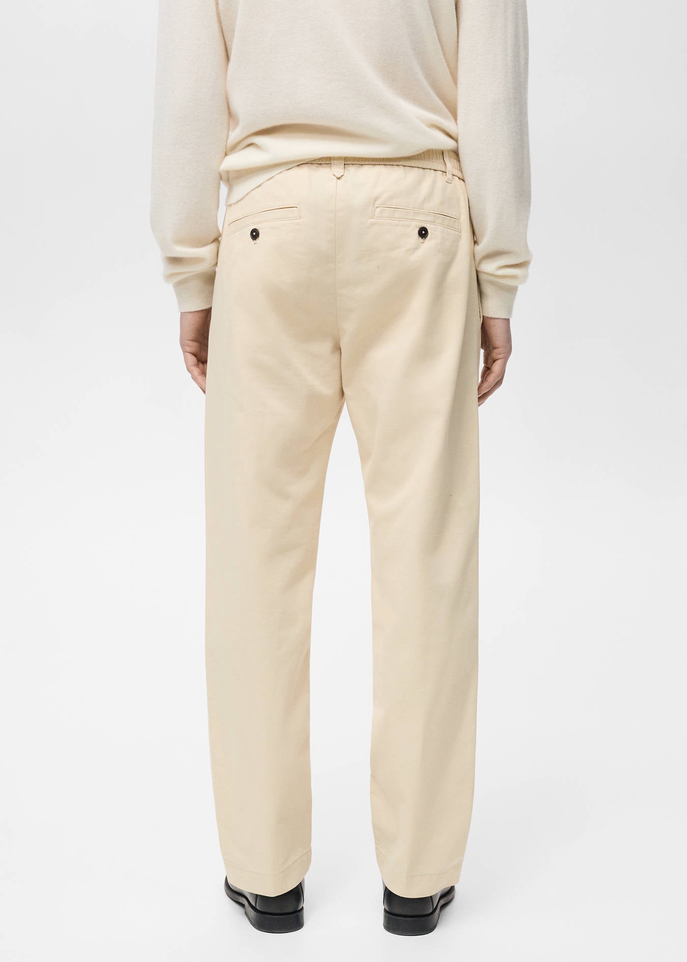 Mango REGULAR FIT COTTON DRAWSTRING TROUSERS