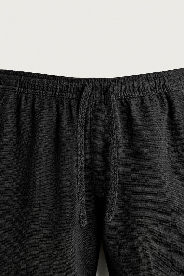 Zara TEXTURED BERMUDA SHORTS
