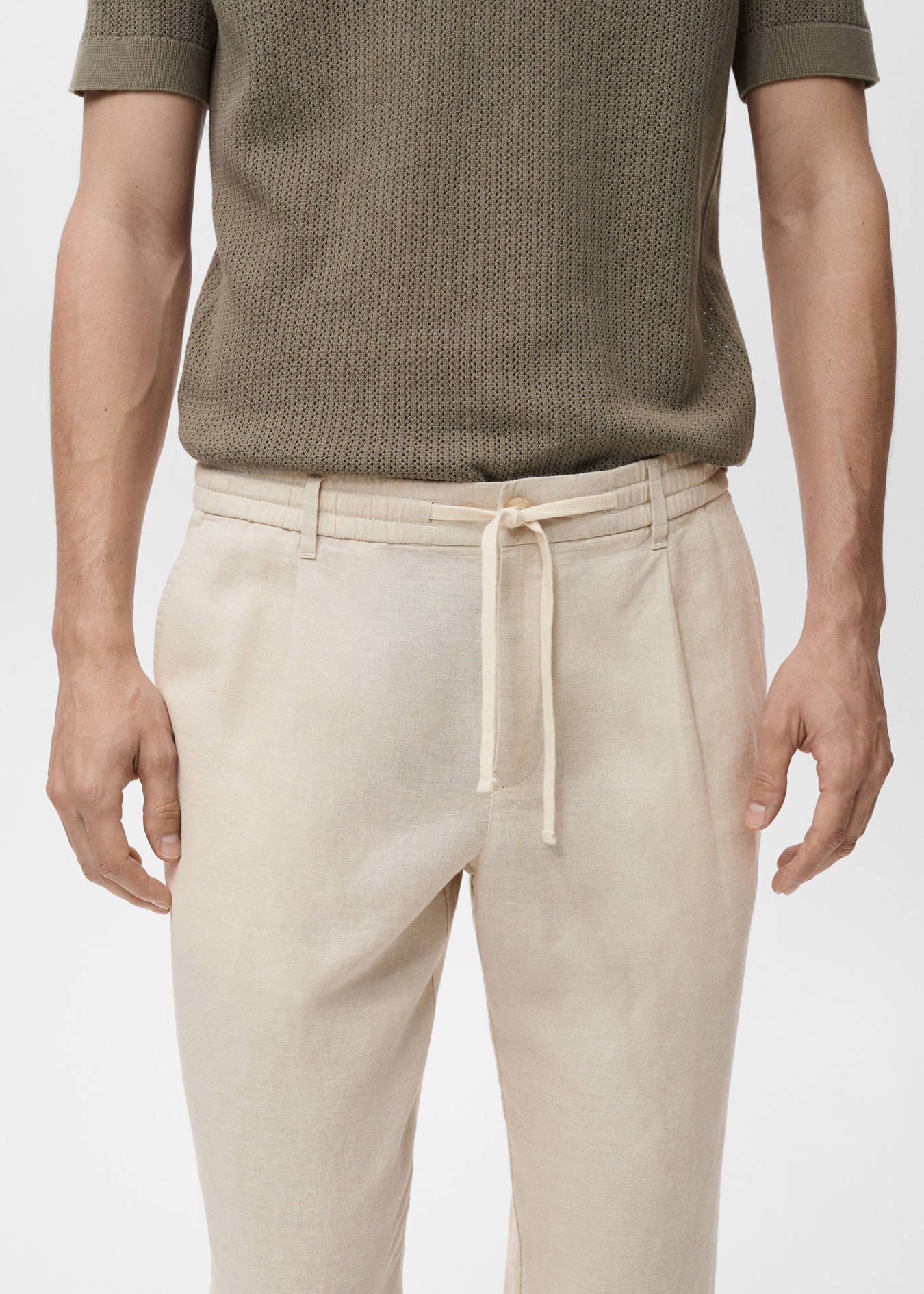 Mango SLIM-FIT PANTS WITH DRAWSTRING